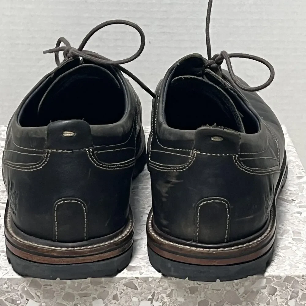 Cole Haan Grand 360 Mens 9 Black Leather Oxford Shoes Hybrid Dress Sneaker